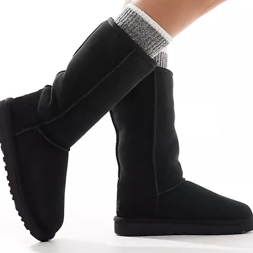 UGG Women's Black Classic Tall II 5815 Mid-Calf Winter Snow Boots Size 6